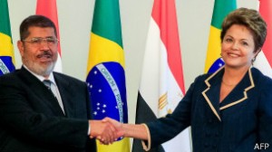 Presidente do Egito, Mohammed Morsi pediu mais investimentos brasileiros
