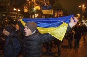 Manifestación en el centro de Kiev, en Ucrania. Alexei Furman EFE